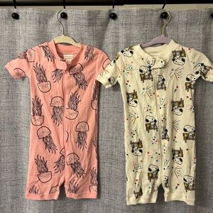 Hanna andersson shortie rompers. Jelly fish and snoopy